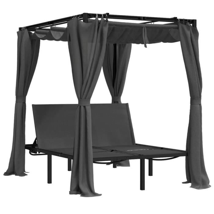 Chaise Longue Double Avec Rideaux Latéraux Et Supérieurs