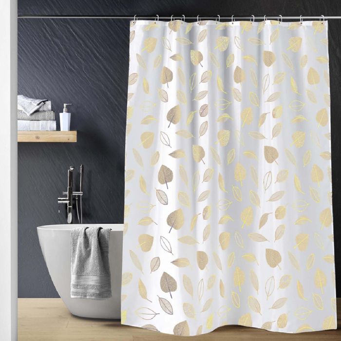 FY&XZH Rideau De Douche à Tissage Gaufré Sans Crochet Avec Doublure En Tissu A Clipser Ensemble De Rideau De Salle De Bain De Style Hotel Fenetre Superieure En Maille Impermeable Et Lavable 183 X