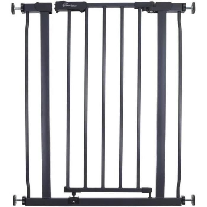 Barrière de sécurité - DREAMBABY - AVA - Montée par pression - 61-68 x 75 cm - Double verrouillage - Anthracite