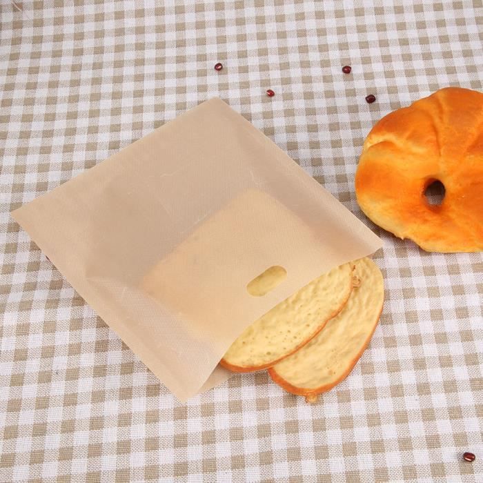 Sacs Pour Grille-pain En Téflon - Lot De 8 - Antiadhésifs, Lavables - Pour Sandwichs, Pizzas, Panini - 17x19 Cm - Résiste à 260°C
