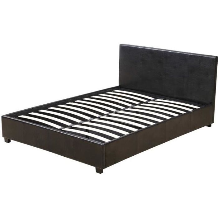 Lit coffre Carla - HABITAT ET JARDIN - 140 x 190 cm - Noir