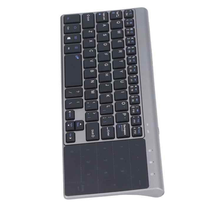 Clavier Mini Sans Fil A8 Avec Pavé Tactile - Connexion 2,4 GHz - Rétroéclairage Blanc - Compatible Windows, Mac, Android, Smart TV