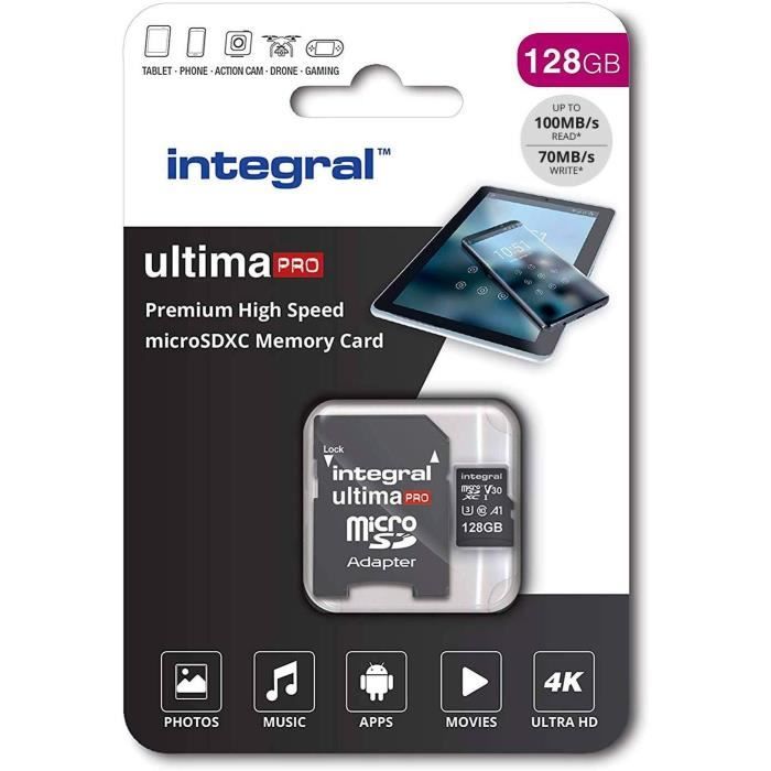 Carte mémoire microSDXC UHS-I INTEGRAL MEMORY Premium High Speed