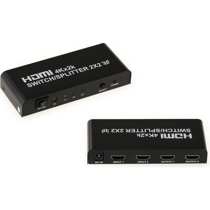 KALEA-INFORMATIQUE Splitter HDMI 2.0 1 Entrée Vers 8 Sorties – 4K 60Hz – Duplication Parfaite Avec CEC & EDID