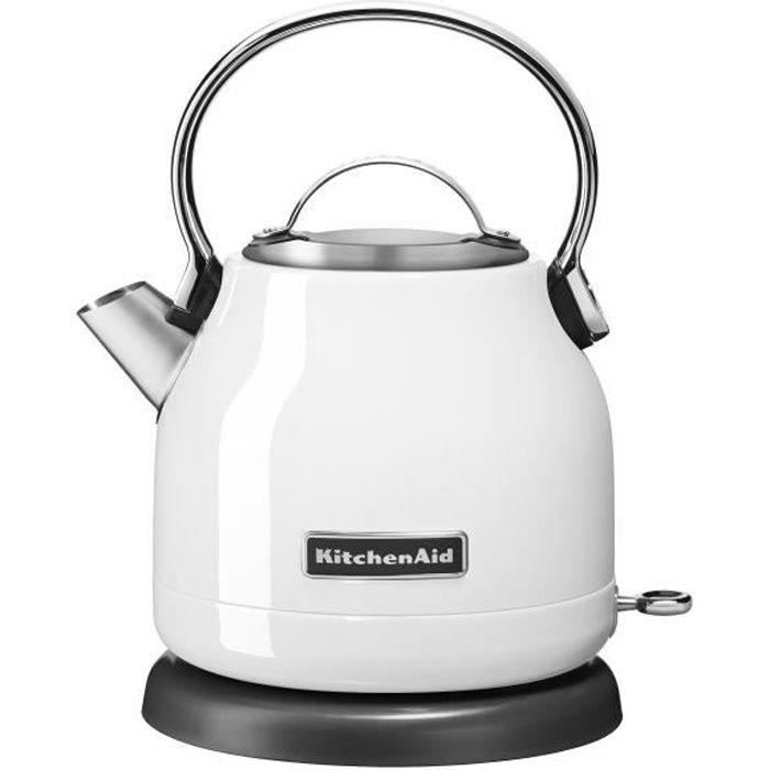 Bouilloire électrique KitchenAid 5KEK1222EWH - Capacité 1,25 L - Blanc