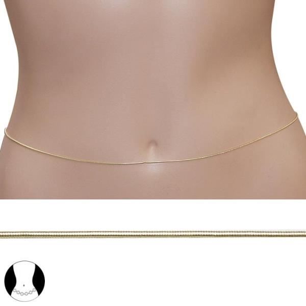 Ceinture Chaîne Métal Femme DTWAWA – Ronde Creuse, Dorée/argentée, Longueur 105/130/150 Cm - 4