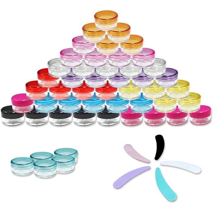 BITEFU 80 Pots Cosmétiques Vides 5ml - Avec Spatules Pour Crème, Maquillage DIY