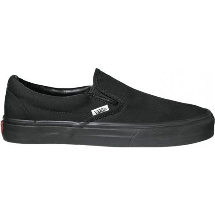 Baskettes VANS UA Classic Slip-On Noir Mixte - Tige en Toile - A Élastique - Plat