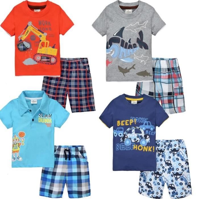 16 Nouveaux Enfants Boy Summer Set Short En Coton T Shirt Pour Enfants Garcon Vetements Pour Bebe Garcon T Shirt Set Sports Bleu Achat Vente Ensemble De Vetements Soldes Sur