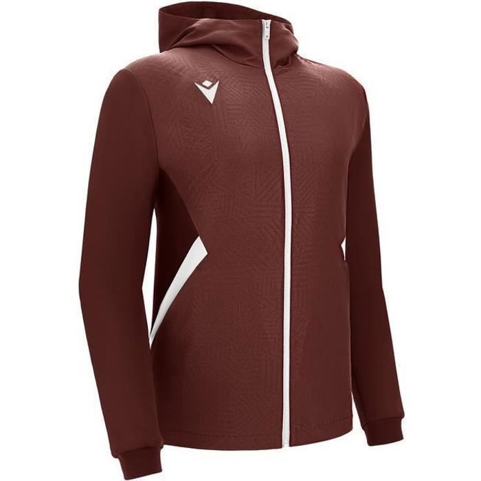 Veste de survêtement enfant Macron Tiamat - Rouge foncé/Blanc - Football Veste de survêtement enfant Macron Tiamat - Rouge foncé/Blanc - Football