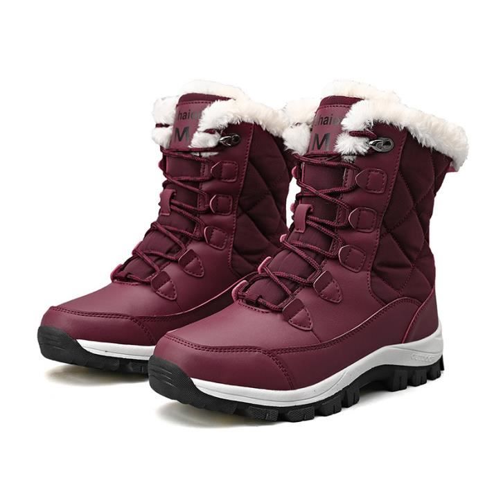 Bottes rouges femme hot sale