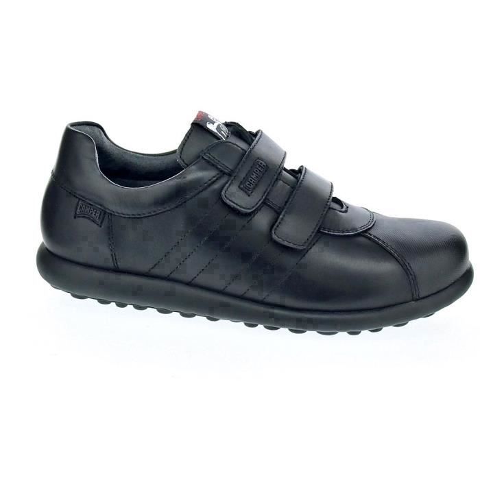 Camper Baskets Enfant - CAMPER - Pelotas Ariel Kids - Cuir - Scratch - Noir