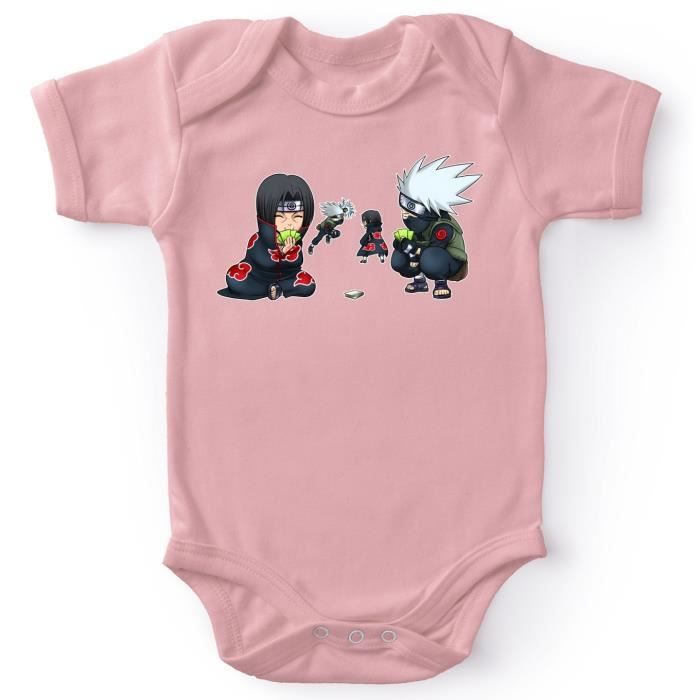 Body Bebe Filles Rose Naruto Parodique Kakashi Et Itachi Clones No Jutsu Parodie Naruto Noir Achat Vente Body Cdiscount