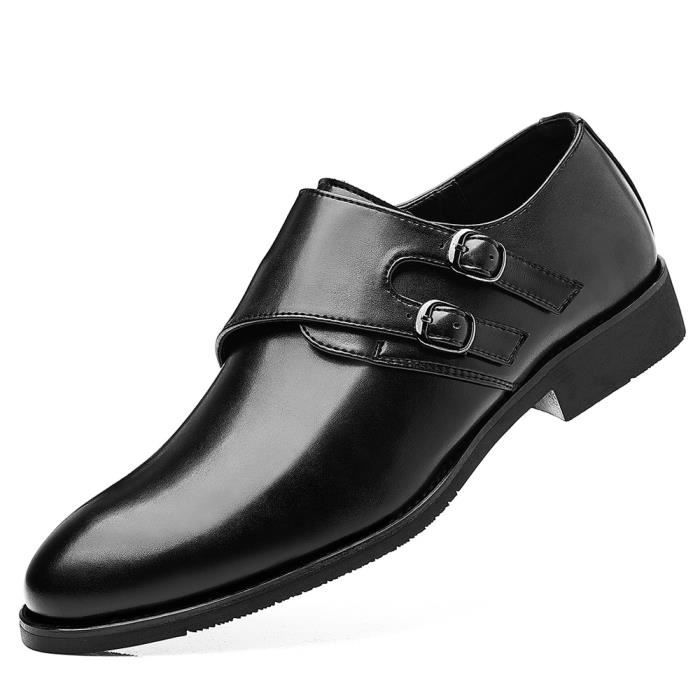 D affaire Chaussures de Ville Homme Cuir PU Boucle Classique Mocassins pour Mariage Dressing Grande Taille Petite Taille 38 48 Noir Noir Cdiscount Chaussures