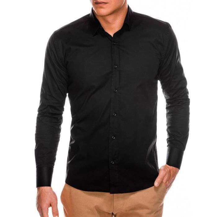 Chemise homme slim fit Chemise 504 noir Noir Cdiscount Pret a Porter