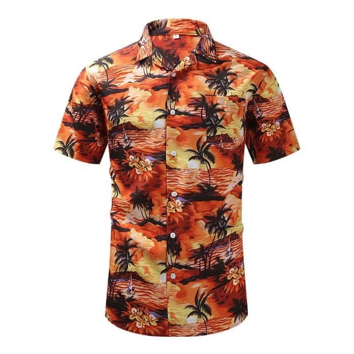 Strutco - Chemise hawaïenne turquoise pour homme