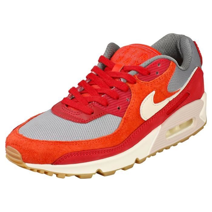 Nike Baskets Nike AIR MAX 90 PREMIUM DH4621-600 - Homme - Rouge Gris - 40 EU