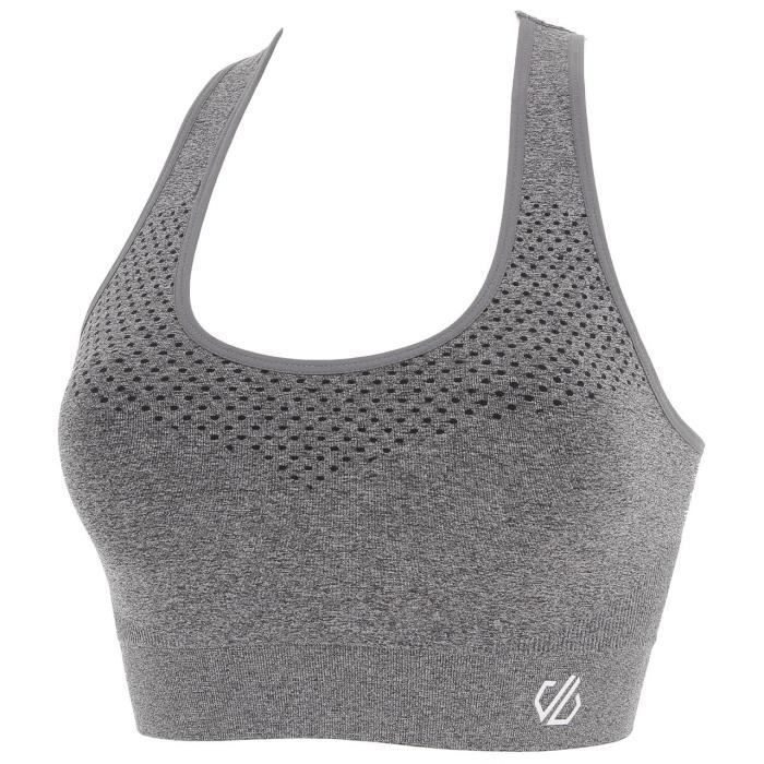 Brassière de sport femme - Dare 2b - Dont Sweat It Ant Bra L - Gris - Fitness - Respirant