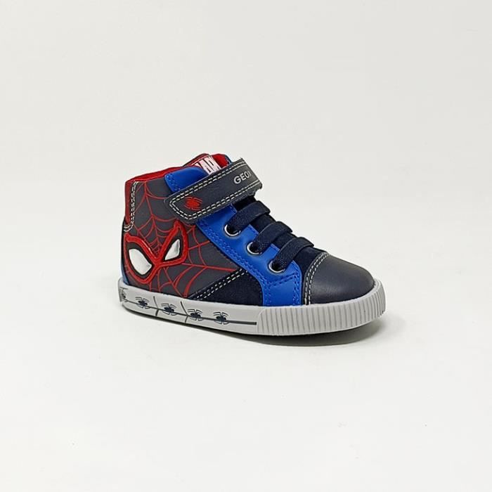 Geox Baskets montantes enfant GEOX KILWI - Marine/Rouge - Scratch - Confortables et fun