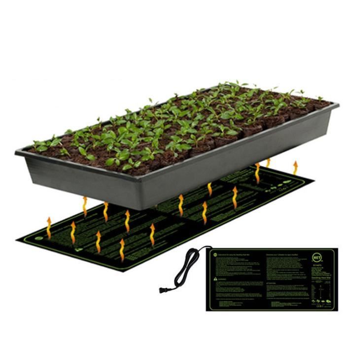 Tapis Chauffant Pour Plantes Hyindoor Avec Thermostat | 50x25 Cm, 5-45°C | Pour Germination Semis, Serre