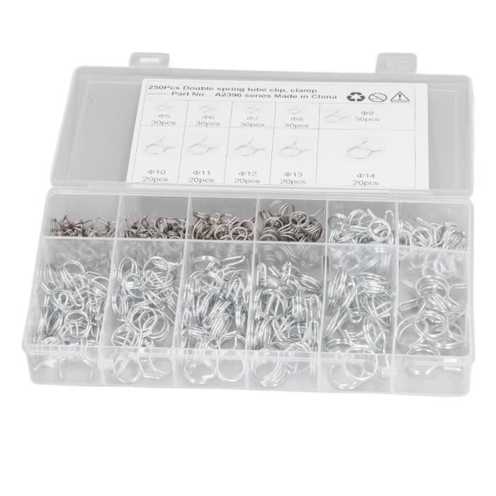 135 Colliers De Serrage Zinc 8-18mm - Lot De Fixations Pour Tuyaux, Câbles - Auto, Bateau, Maison