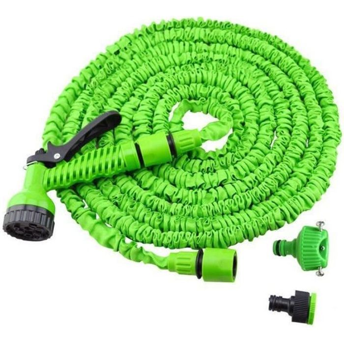 Tuyau Arrosage Extensible HERZO 15m - Pistolet 7 Fonctions Magic Hose