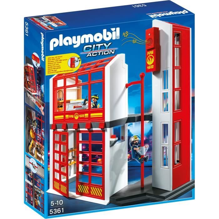 Photo de playmobil-5361-city-action-caserne-de-pompiers-avec