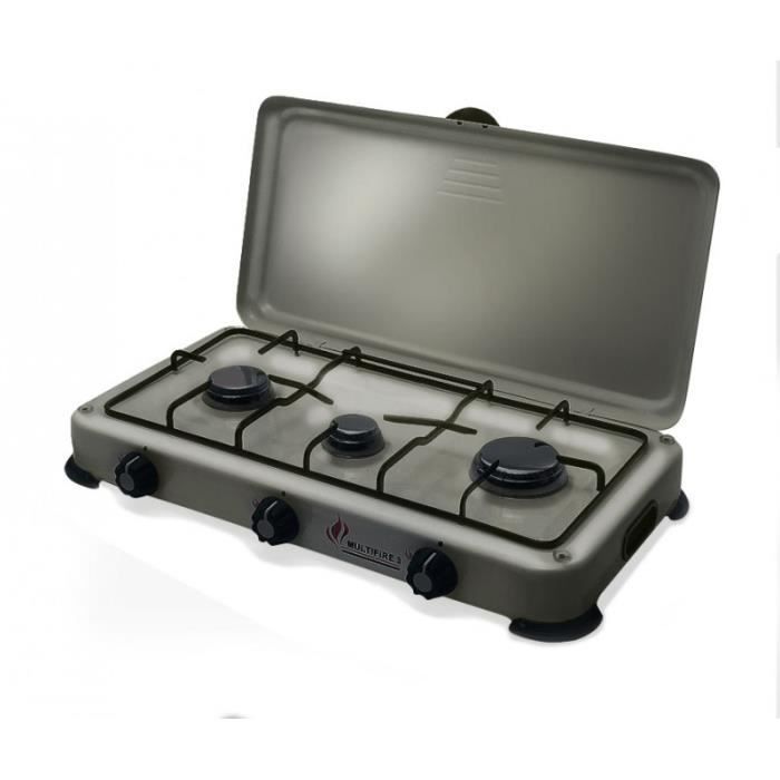 PARKER Camping Réchaud 1-brûleur blanc sans couvercle cuisson 1 flamme Camping