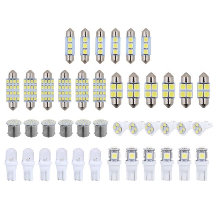 Ampoules LED d'intérieur de voiture,42 pièces Kit d'ampoules LED pour