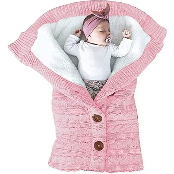 12 mois bébé enfants Nouveau-né Wrap Sac de couchage Nid dange bébé Tricot Sac de couchage Sac pour enfant pour poussette Wrap 0 