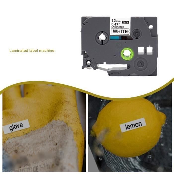 6 Rubans Compatibles Brother TZe-231 - Noir Sur Blanc, 12mm X 8m - Pour étiqueteuses PT-H105, P300BT Cube, E100, D400 Et Autres