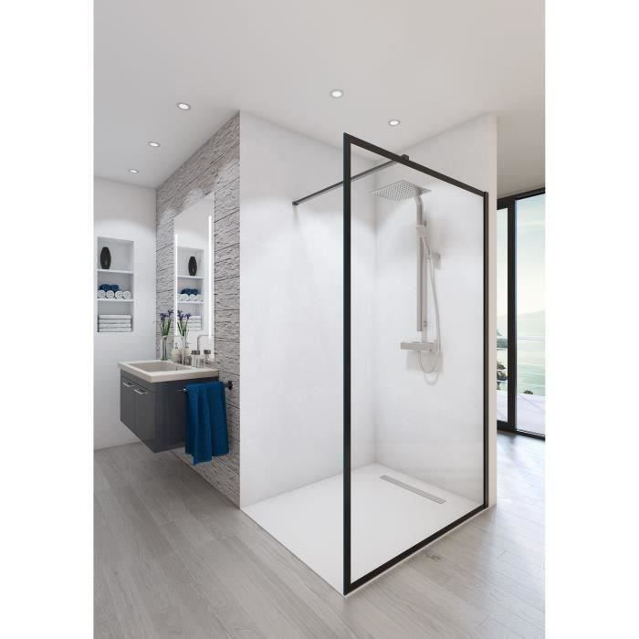 paroi de douche verre fume cdiscount