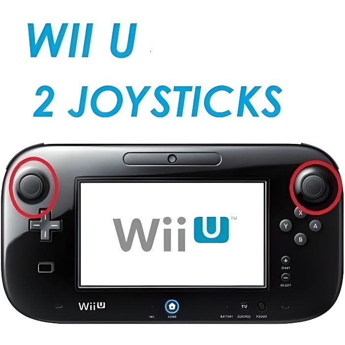 2 x WiiU Nintendo Wii U Controller Black Replacement Thumbstick