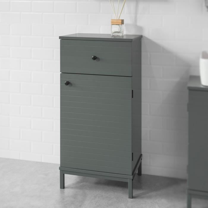 Sobuy Bzr26 Dg Meuble Bas De Salle De Bain Armoire Toilette Avec
