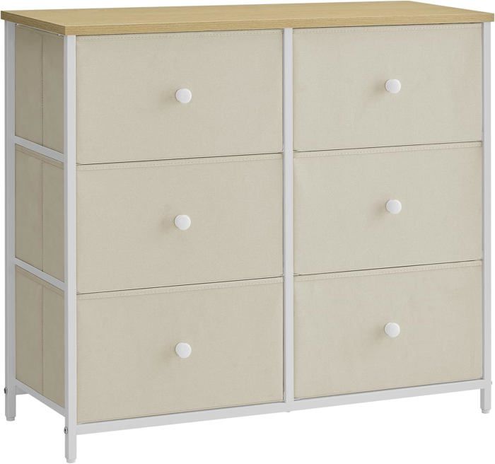 IDMarket - Meuble de Rangement Cube Enfant Emmie avec 6 Cases en Bois Blanc