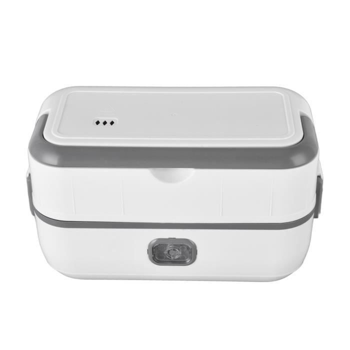 Boîte à Lunch Chauffante Sans Fil 1L Avec Batterie 14000mAh - Auto-chauffage Rechargeable Pour Travail, Camping, Voyage (blanc)