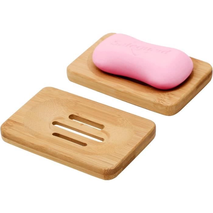 Lot De 2 Porte-savons En Forme De Feuille - Avec Ventouse Et égouttoir - Pour Salle De Bain Et Cuisine