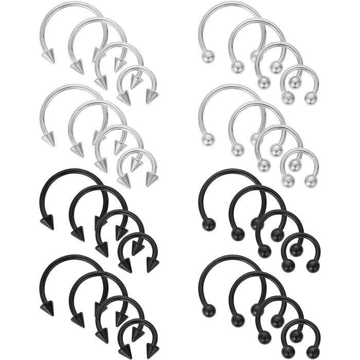 Anneaux d'oreilles Imber, Taille ronde, Blanches, Placage de ton or