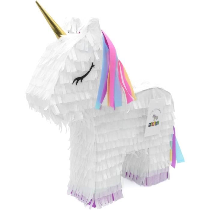 Lumaland Piñata Licorne Géante à Remplir - Kit Anniversaire Avec Bâton, Masque Et Confettis Magiques