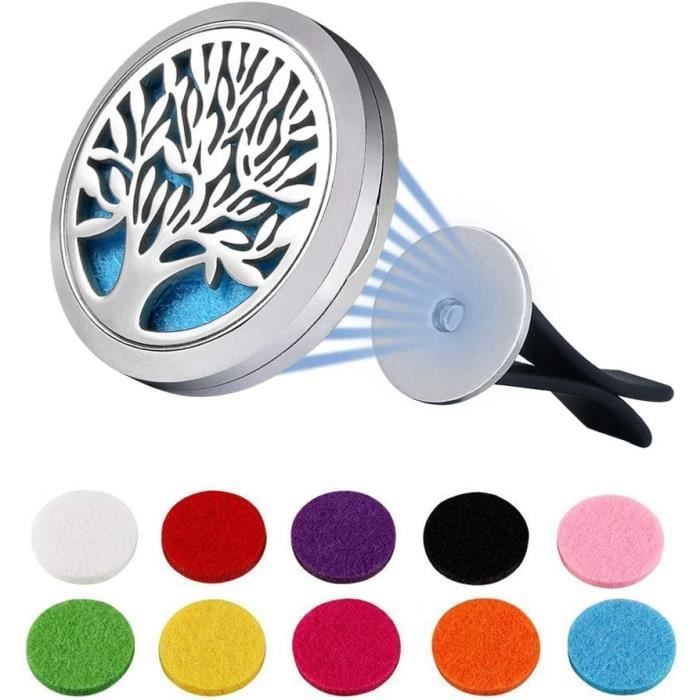 Diffuseur Huiles Essentielles Voiture Vicloon - Acier Inoxydable - Aimant Puissant - 10 Feutres De Rechange