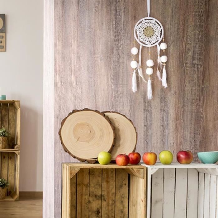 Acheter Attrape-rêves en forme de cœur, perles en plumes, tenture murale, ornement de fenêtre de chambre de fille, décoration de maison à la mode en ville vivante