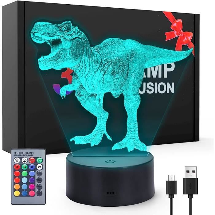 Cadeaux Garçon 5 6 7 8 9 Ans Cadeau Dinosaures Jouet 510 Ans Enfant Garcon Lampe Dinosaure 3D