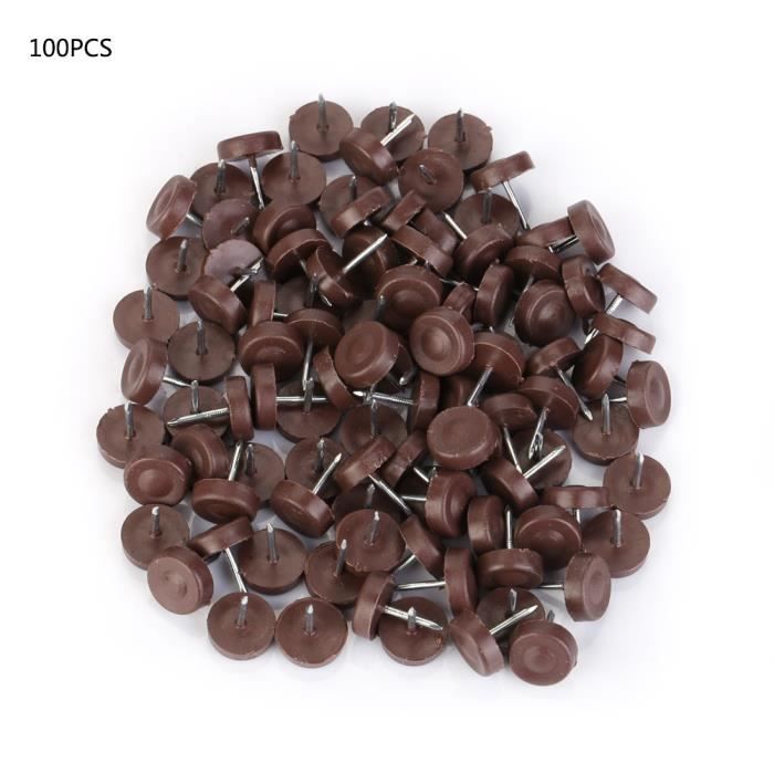 Lot De 70 Patins Protecteurs Pour Pieds De Meubles - 15mm De Diamètre, Blanc, Plastique