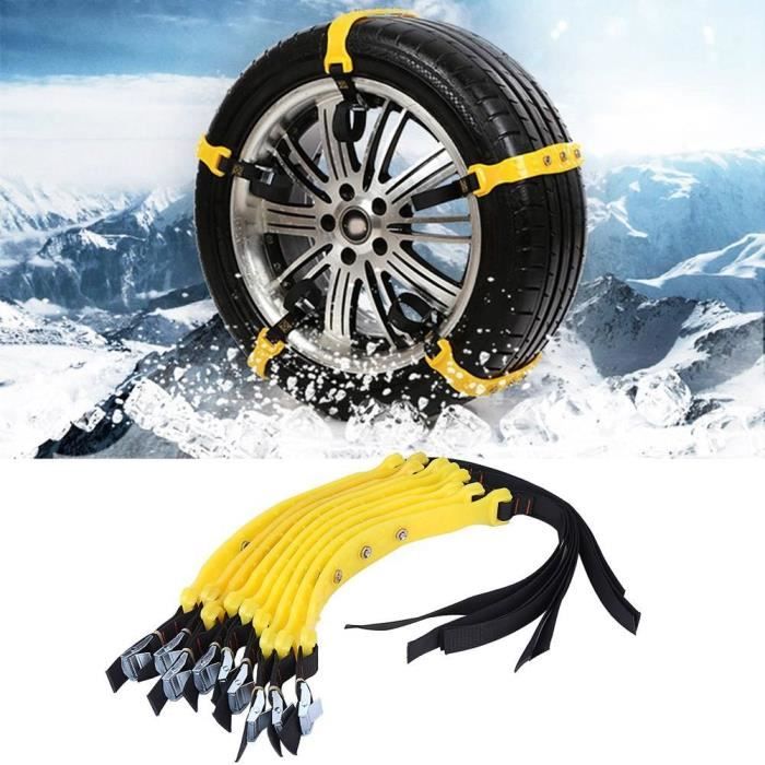 Chaînes à Neige Universelles SOLLON - Lot De 6 - TPU Renforcé - Pour Voiture Et SUV - Anti-Dérapant