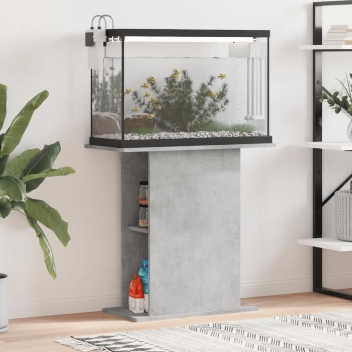 Support d'aquarium vidaXL 75x36x72 5 cm béton