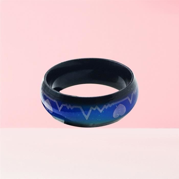 Forme ronde Emotion Mood Feeling Bague Changement de couleur Changement Doigt Anneau Bijoux