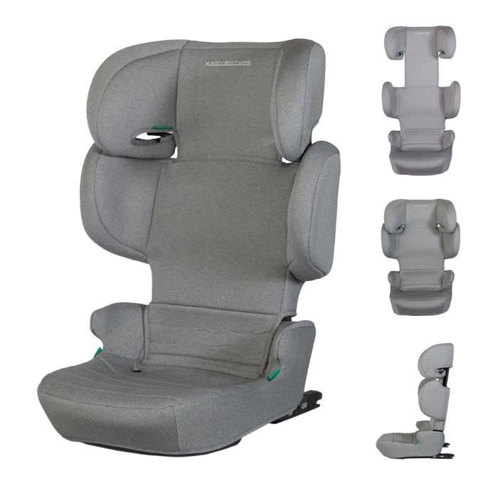 Siège Auto Juniorfix S I-Size & Isofix - X Adventure - Gris - Groupe 2/3 - Dossier réglable