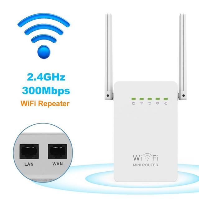 Répétiteur,EU plug--routeur WiFi 300Mbps, amplificateur de réseau ...
