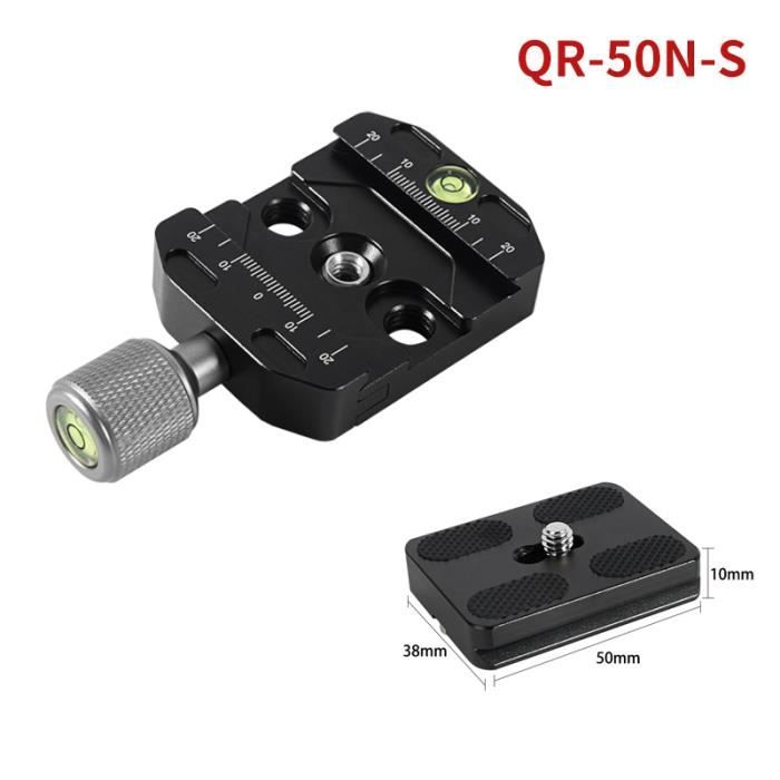 Pince Dégagement Rapide Arca Swiss QR-50N - Alliage Alu 1/4 3/8 - Pour Trépied & Rotule