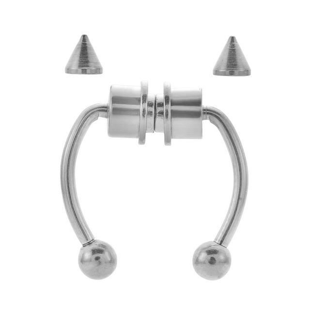 achat Faux piercing septum magnétique (aimants) fer à cheval en acier Inox